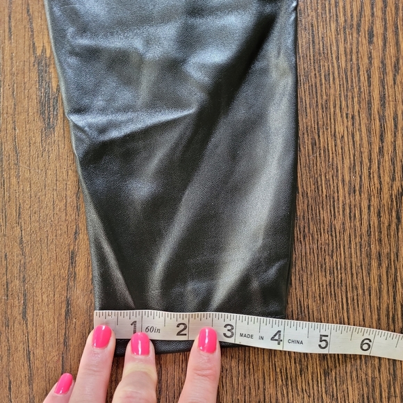 PRETTYLITTLETHING Black Faux Leather Leggings Size Women's 10 - Picture 9 of 11